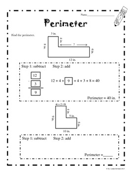 perimeter and area worksheets unknown sides