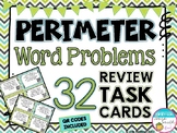 Perimeter Word Problem Task Cards - Set of 32 Common Core 