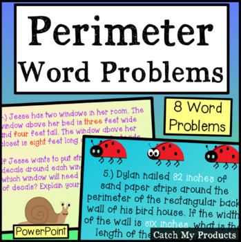 Preview of Perimeter of Rectangles Word  Problems Power Point