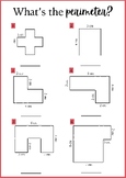 Perimeter Worksheet | Red & White Simple Design