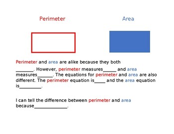 Preview of Perimeter and Area