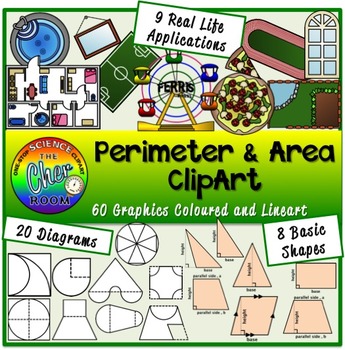 Preview of Perimeter and Area Clipart (Geometry, Math)