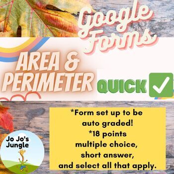 Preview of Perimeter and Area Google Forms™ assessment