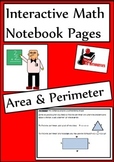 Perimeter and Area Lesson for Interactive Math Notebooks