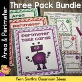 Perimeter and Area Center Games, Printables and Task Cards Bundle