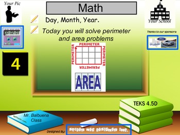 Preview of Perimeter and Area Problems