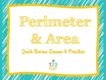 Preview of Perimeter and Area Review Powerpoint Lesson with Practice Problems