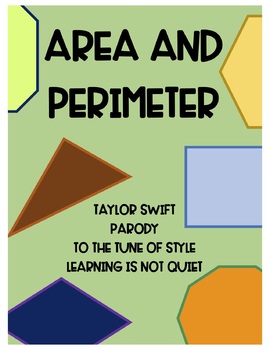 Preview of Perimeter and Area Song (Taylor Swift, Style) (Song, Themed Worksheet, Video)