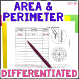 Area and Perimeter Game - 4th and 5th Grade Differentiated