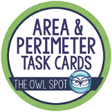 Perimeter and Area Task Cards Test Prep