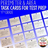 Perimeter and Area Task Cards - Word Problems for Measurement