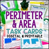 Perimeter and Area Task Cards | Printable and Digital