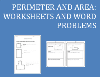 Preview of Perimeter and Area: Worksheets and Word Problems.