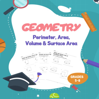 Preview of Perimeter and Area of Triangles, Rectangles, Trapezoids, Volume and Surface Area