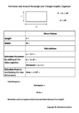 Perimeter and Area of a Rectangle and Triangle Graphic Organizer