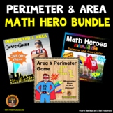 Perimeter and Area with PowerPoint, Game and Center Bundle 1