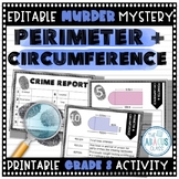 Perimeter and Circumference of 2D shapes Math Mystery Prin