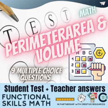 Preview of Perimeter, area and volume – MCQ Test Paper