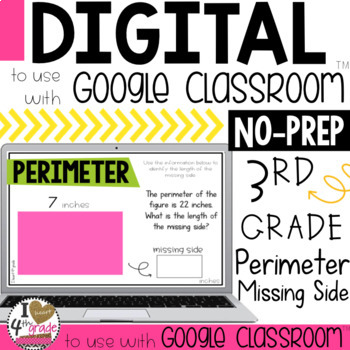 Preview of Perimeter find the Missing Measurement for Google Classroom