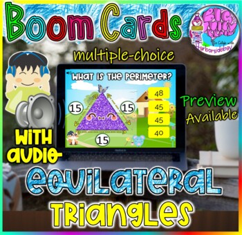 Preview of Perimeter of Equilateral Triangles | BOOM CARDS