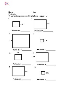 perimeter of rectangle worksheet
