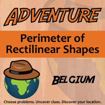Preview of Perimeter of Rectilinear Shapes Activity - Printable & Digital Belgium Adventure