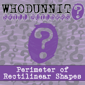 Preview of Perimeter of Rectilinear Shapes Whodunnit Activity - Printable & Digital Game
