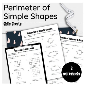 Preview of Perimeter of Simple Shapes Skills Sheets