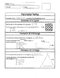 Perimeter of Square, Triangle and Rectangle Bundle