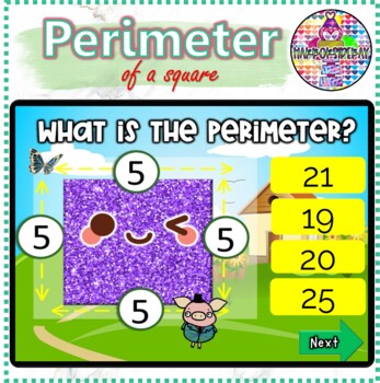 Preview of Perimeter of Squares | BOOM DECK