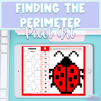 Preview of Perimeter of Squares, Rectangles and Triangles | Pixel Art