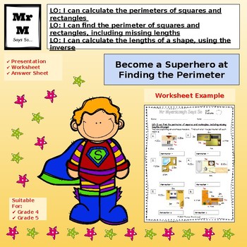 Preview of Perimeter of Squares and Rectangles