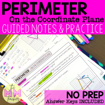 Preview of Perimeter on a Coordinate Plane: Notes & Practice