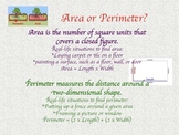 Perimeter or Area? Clarifying Poster
