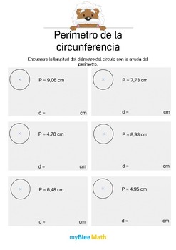 Perímetro de la circunferencia 2 - Encontrar la longitud del diámetro
