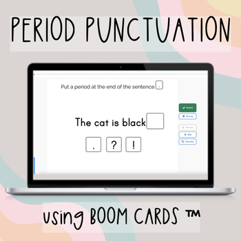 Preview of Period Punctuation with Boom Cards