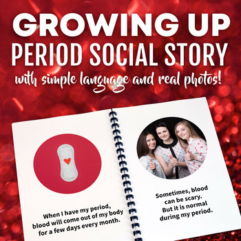 Preview of Period Social Story: "Growing Up" with Real Photos