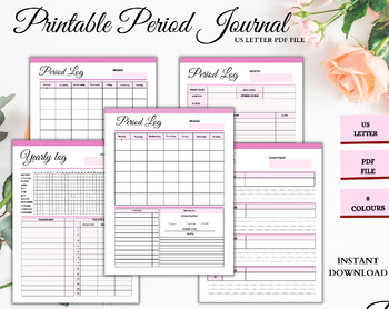 Preview of Period Tracker | Printable Period | Period Cycle Tracker| Instant Download
