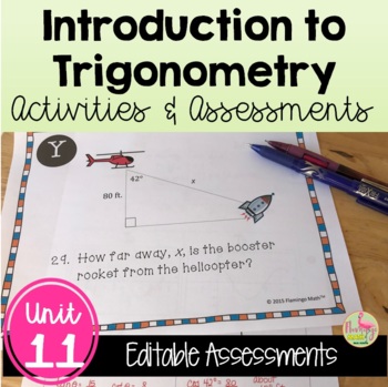 Preview of Intro to Trigonometry Activities and Assessments  (Algebra 2 - Unit 11)