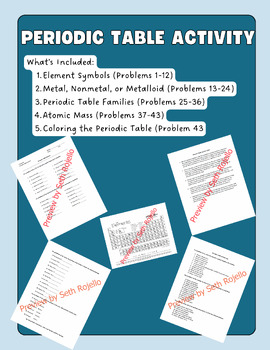 Preview of Periodic Table Activity