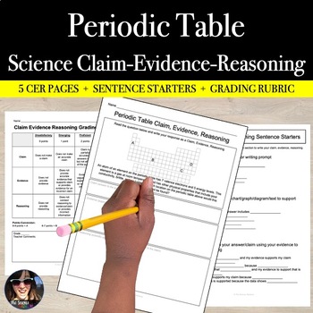 Preview of Periodic Table Activity - CRITICAL WRITING - Science Claim Evidence Reasoning