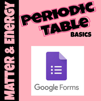 Preview of Periodic Table Basics Review Google Form