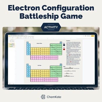 Preview of Periodic Table Battleship Game Electron Configuration Print and Digital Resource