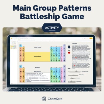 Preview of Periodic Table Battleship Game Main Group Patterns - Print and Digital Resource