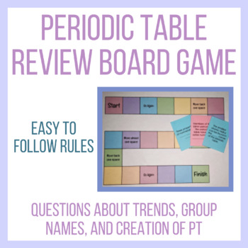 periodic table chemistry board game