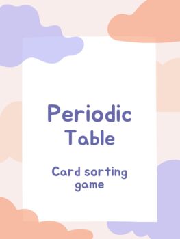 Preview of Periodic Table Card Sort