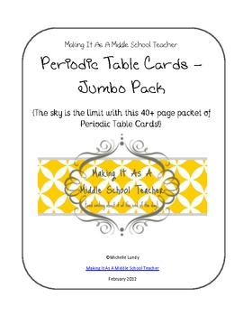 Preview of Periodic Table Cards ~ Jumbo Pack