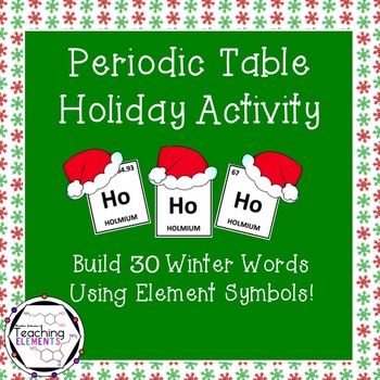 Preview of Periodic Table Christmas Activity