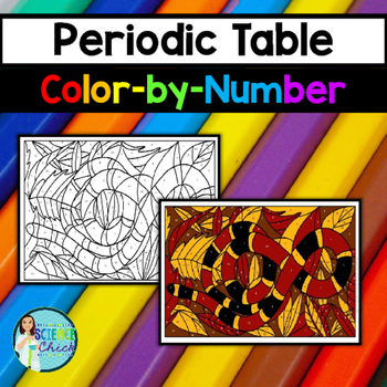 Periodic Table Color-by-Number by Science Chick | TPT