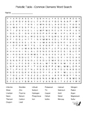 Periodic Table - Common Elements Word Search!